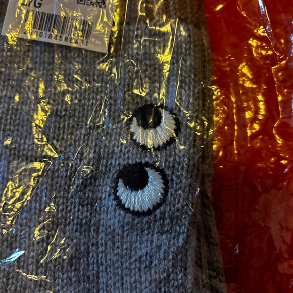 Anya Hindmarch Uniqlo collab gray touch of wool heattech knitted gloves NWT - Picture 3 of 7